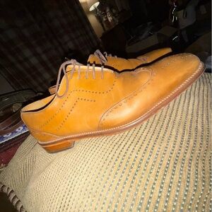 Bachrach Light Brown Leather Oxfords